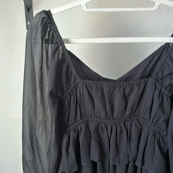 A&F - BLACK RUFFLE DRESS - Picture 9 of 13